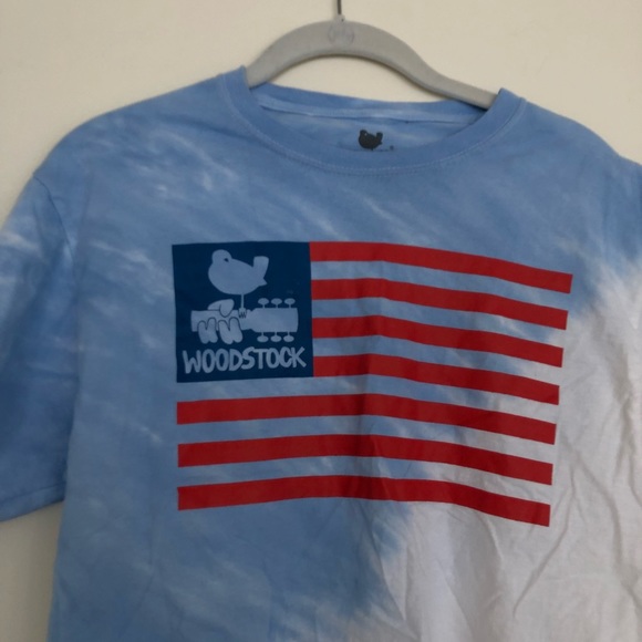 Woodstock American Flag USA Graphic Tshirt / NWOT - Picture 2 of 4